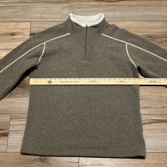 Men’s Kuhl Europa 1/4 Zip Pullover SZ Large Alfpaca Fleece Oatmeal Tan - Picture 5 of 14